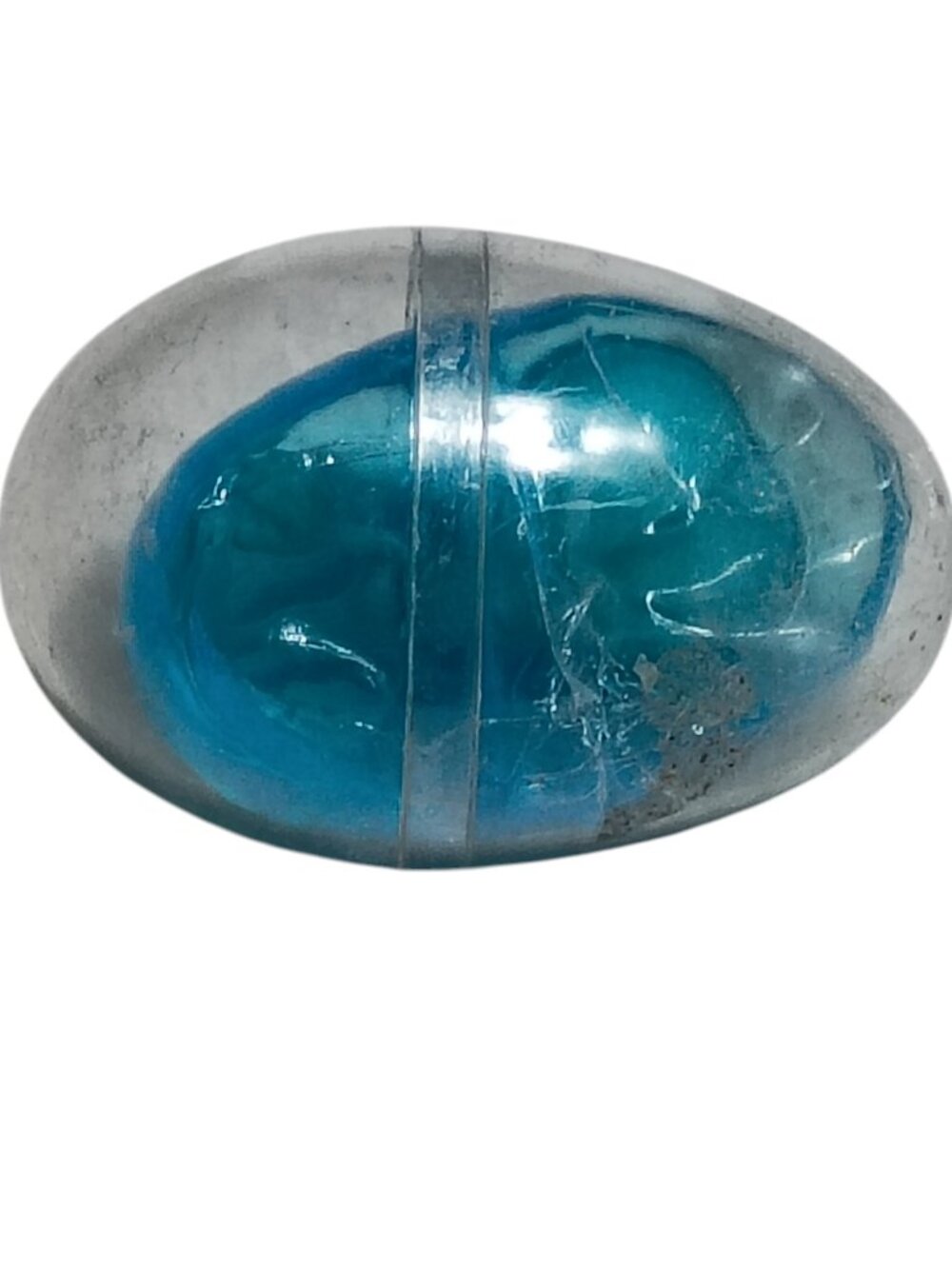 Translucent Blue Toy Capsule With Inner Insert Small Novelty Plastic Egg